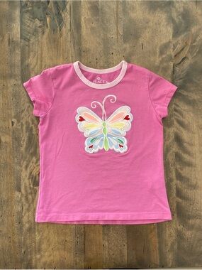 The Children's Place Pink Butterfly Tee with Pastel Accent Wings